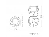 Кашпо пластиковое SLIDE Threebu Totem Pot 2 Standard полиэтилен, алюминий Фото 2