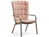 Лаунж-кресло пластиковое с подушкой Nardi Folio стеклопластик, акрил тортора, розовый Фото 1
