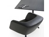 Кресло вращающееся с обивкой Maxdesign Dininho алюминий, ткань Фото 11