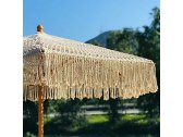 Зонт профессиональный Scolaro Palladio Boho дерево ироко, полиэфирный шнур натуральный, слоновая кость Фото 18