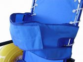 Инвалидный шезлонг для бассейна и пляжа NEMO Roller алюминий, ткань синий, желтый Фото 21