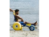 Инвалидный шезлонг для бассейна и пляжа NEMO Roller алюминий, ткань синий, желтый Фото 22