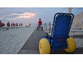 Инвалидный шезлонг для бассейна и пляжа NEMO Roller алюминий, ткань синий, желтый Фото 24