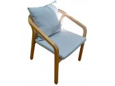 Кресло деревянное с подушками F.CASA Pablito дуб, роуп, ткань Фото 1