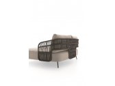 Лаунж-диван плетеный DITRE 356 Outdoor Woven металл, окуме, роуп, пенополиуретан, ткань Фото 5