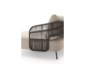 Лаунж-диван плетеный DITRE 356 Outdoor Woven металл, окуме, роуп, пенополиуретан, ткань Фото 6