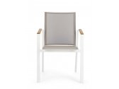 Кресло текстиленовое Garden Relax Cameron алюминий, тик, текстилен белый Фото 4