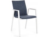 Кресло металлическое с обивкой Garden Relax Odeon алюминий, текстилен, олефин белый, деним Фото 1