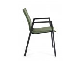 Кресло металлическое с обивкой Garden Relax Odeon алюминий, текстилен, олефин антрацит, оливковый Фото 2