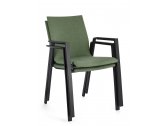 Кресло металлическое с обивкой Garden Relax Odeon алюминий, текстилен, олефин антрацит, оливковый Фото 5