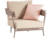 Кресло дизайнерское мягкое с подушкой Fast Aikana алюминий, ткань розовый Фото 1