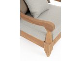 Кресло деревянное с подушками Garden Relax Bali тик, олефин натуральный, бежевый Фото 5