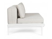 Модуль мягкий с подушками Garden Relax Matrix алюминий, олефин белый Фото 10