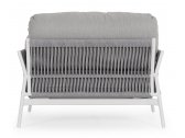 Кресло плетеное с подушками Garden Relax Pardis алюминий, роуп, олефин белый, серый Фото 4