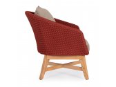 Кресло плетеное с подушкой Garden Relax Coachella тик, роуп, олефин натуральный, алый Фото 2
