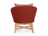 Кресло плетеное с подушкой Garden Relax Coachella тик, роуп, олефин натуральный, алый Фото 4