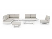 Комплект лаунж мебели Garden Relax Infinity алюминий, олефин белый, бежевый Фото 14