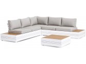 Комплект лаунж мебели Garden Relax Osten алюминий, ДПК, полиэстер белый, серый Фото 1