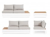 Комплект лаунж мебели Garden Relax Osten алюминий, ДПК, полиэстер белый, серый Фото 8