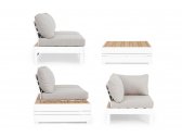 Комплект лаунж мебели Garden Relax Osten алюминий, ДПК, полиэстер белый, серый Фото 9