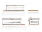 Комплект лаунж мебели Garden Relax Osten алюминий, ДПК, полиэстер белый, серый Фото 4