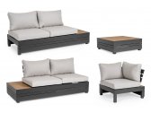 Комплект лаунж мебели Garden Relax Osten алюминий, ДПК, полиэстер антрацит, серый Фото 2