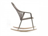 Кресло-качалка плетеное Gaber Sanela металл, дуб, роуп Фото 6