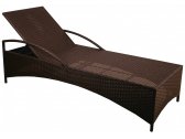 Шезлонг-лежак плетеный Tagliamento Lara сталь, искусственный ротанг коричневый Фото 1