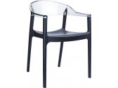 Кресло пластиковое Siesta Contract Carmen стеклопластик, поликарбонат черный, прозрачный Фото 1