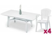 Комплект пластиковой мебели SCAB GIARDINO President 1800 Super Elegant Monobloc пластик белый Фото 1