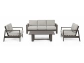Комплект металлической лаунж мебели Garden Relax Baltic алюминий, ткань серый, светло-серый Фото 3