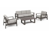 Комплект металлической лаунж мебели Garden Relax Baltic алюминий, ткань серый, светло-серый Фото 1