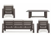 Комплект металлической лаунж мебели Garden Relax Baltic алюминий, ткань серый, светло-серый Фото 5