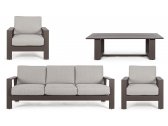 Комплект металлической лаунж мебели Garden Relax Baltic алюминий, ткань серый, светло-серый Фото 6
