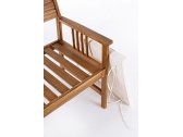 Комплект лаунж мебели Garden Relax Noemi акация, ткань коричневый, белый Фото 4