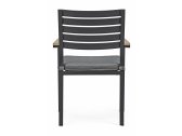 Кресло металлическое с подушкой Garden Relax Belmar алюминий, ткань антрацит, коричневый Фото 4