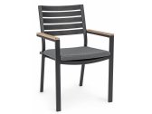 Кресло металлическое с подушкой Garden Relax Belmar алюминий, ткань антрацит, коричневый Фото 1
