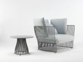 Кресло металлическое с подушками Ethimo Venexia алюминий, акрил минеральный серый, лишайник Фото 17