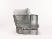 Кресло металлическое с подушками Ethimo Venexia алюминий, акрил минеральный серый, лишайник Фото 9