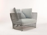 Кресло металлическое с подушками Ethimo Venexia алюминий, акрил минеральный серый, лишайник Фото 10