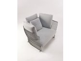 Кресло металлическое с подушками Ethimo Venexia алюминий, акрил минеральный серый, лишайник Фото 7