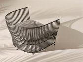 Кресло металлическое с подушками Ethimo Venexia алюминий, акрил минеральный серый, лишайник Фото 6