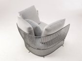 Кресло металлическое с подушками Ethimo Venexia алюминий, акрил минеральный серый, лишайник Фото 8