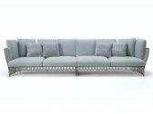 Лаунж-диван с подушками Ethimo Venexia алюминий, акрил минеральный серый, лишайник Фото 4