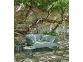 Лаунж-диван с подушками Ethimo Venexia алюминий, акрил минеральный серый, лишайник Фото 7