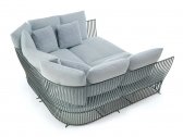 Лаунж-диван с подушками Ethimo Venexia алюминий, акрил минеральный серый, лишайник Фото 5