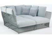 Лаунж-диван с подушками Ethimo Venexia алюминий, акрил минеральный серый, лишайник Фото 1