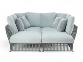 Лаунж-диван с подушками Ethimo Venexia алюминий, акрил минеральный серый, лишайник Фото 6