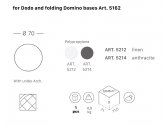 Столешница пластиковая круглая Scab Design для подстолья Dodo, Domino Folding технополимер лен Фото 2