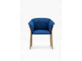 Кресло деревянное с подушкой PEDRALI Lamorisse Wood ясень, ткань орех, синий Фото 6